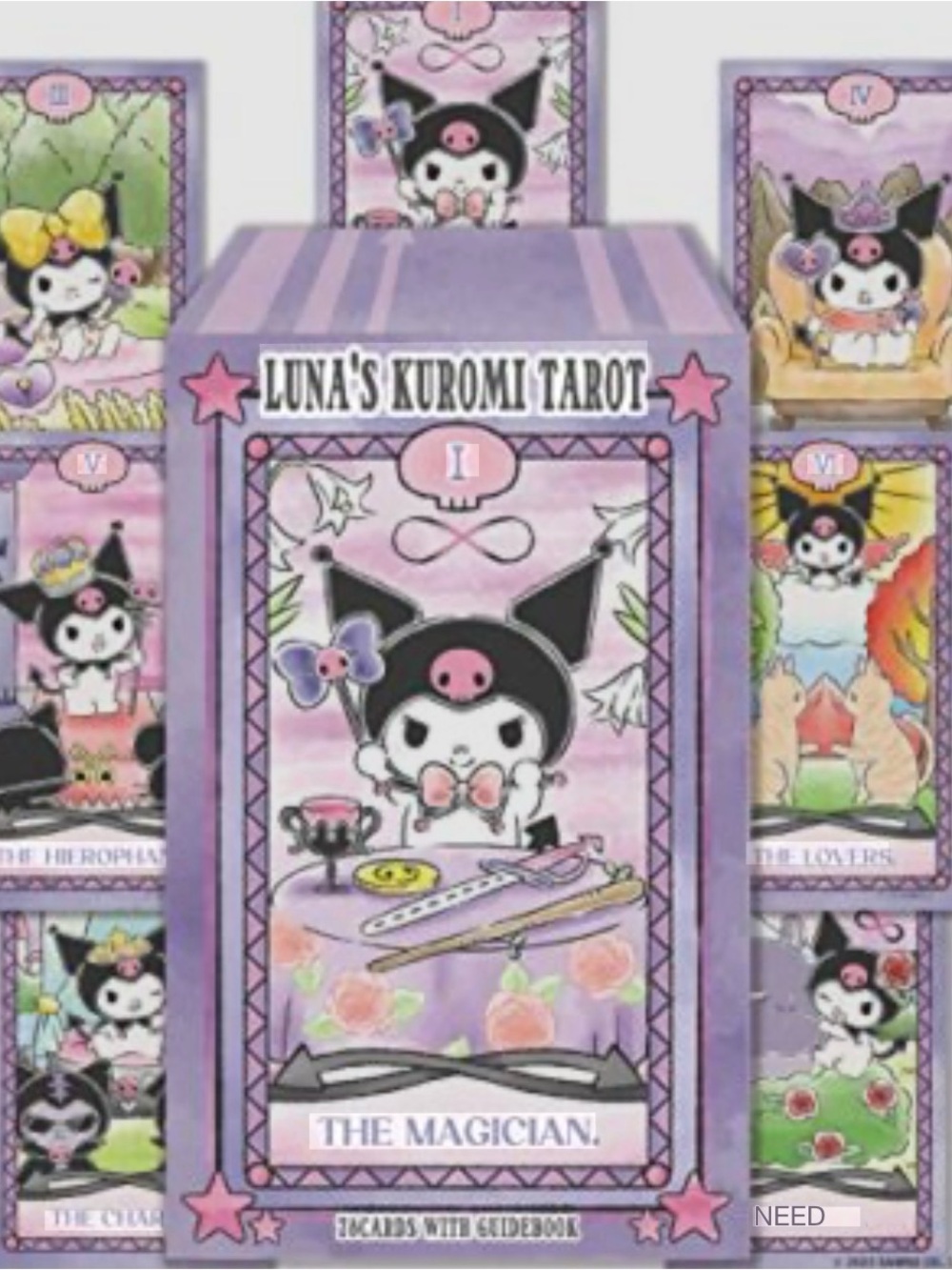Sanrio Kuromi Tarot Card Deck - Purple, Pink, Black